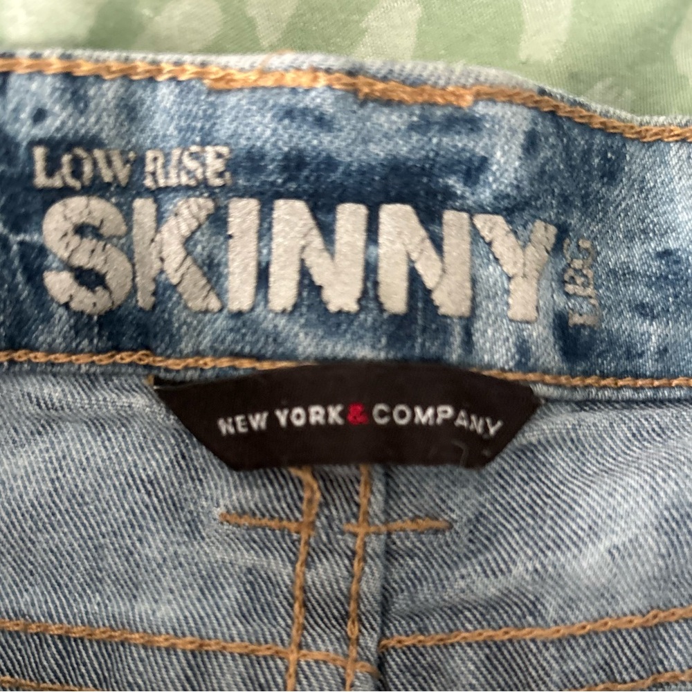 Denim, bleached jeans with unique tie-dye pattern